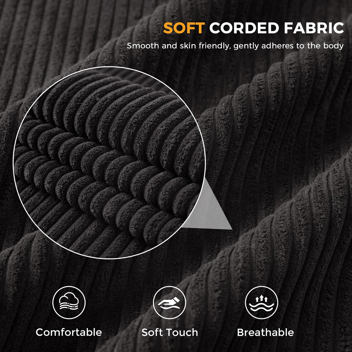 MAXYOYO 3 Seater Couch for Living Room, Boneless Couch with Tufted Cushion & Backrest, Upholstered Floor Sofa, Sofa in A Box, Black MAXYOYO