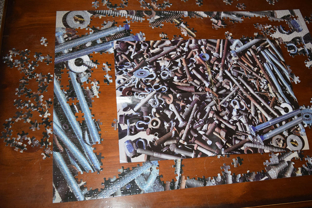 1000 Piece Jigsaw Puzzle for Adults - It's Nutz and Bolts and Hardware - Extreme Puzzle Difficult Challenging 1000 Piece Puzzle Fun for The Whole Family. Difficult Puzzles for Adults Parachute Puzzles