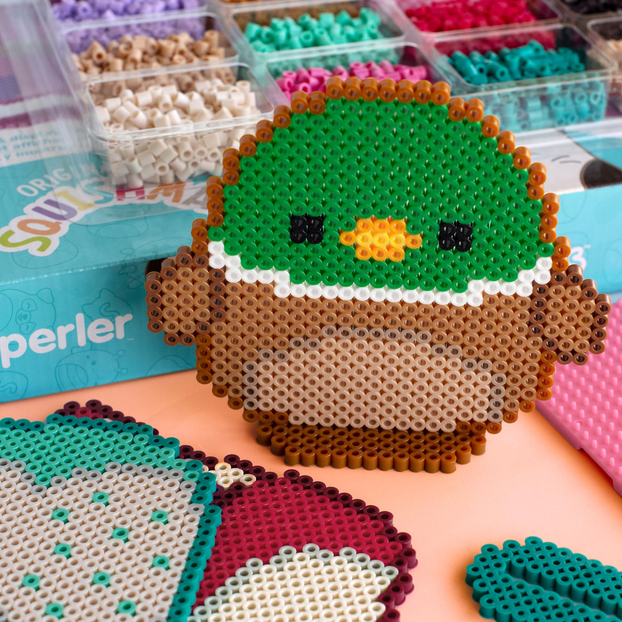 Perler Squishmallows Fused Bead Activity Kit with 5 Unique Patterns, Finished Project Sizes Vary, Multicolor 4393 Pieces Perler