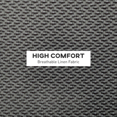HOMCOM Round Storage Ottoman, Linen Fabric Foot Stool with Removable Top, Padded Seat, Small Foot Rest with Hidden Space and Wooden Legs for Living Room, Gray HOMCOM