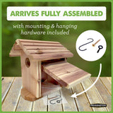 Pennington Pride Birdhouse for Outdoor, Outdoor Birdhouse Cedar, Room for 1 Adult and 3-4 babies Pennington