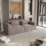 JACH 86.62" Modular Sectional Couch, Huge Plus Love Seat Sofa, Modern Comfy Corduroy Couches, Sofa Furniture for Living Room, Office, Apartment, Brown JACH