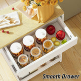 IRONCK Slim Storage Rolling Cart with Drawer and Wheels and Handle, 4 Tier Slide Out Utility Kitchen Cart for Small Spaces Kitchen Laundry Narrow Places, White IRONCK