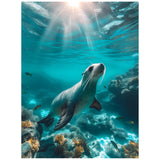 GVYGVY Diamond Art Kits for Adults, Cute Ocean Seal 5d DIY Full Drill Diamond Painting Kits for Adults Beginners, Diamond Painting Art Craft Kits for Adults, Wall Home Decor(No Frame) 12x16 Inch GVYGVY
