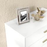 Panana Dresser for Bedroom with 4/5 Drawers, Wooden Chest of Drawers, Storage Organizer Unit Dressers for Bedroom, Living Room, Hallway, Nursery (White, 5 Drawer) Panana