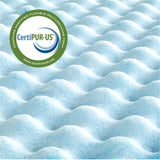 ZINUS 1.5 Inch Swirl Gel Cooling Memory Foam Mattress Topper, Cooling Airflow Design, CertiPUR-US Certified, Queen Zinus