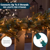 Joiedomi Clear Christmas String Lights Indoor,300(3x100) Mini Warm White Fairy Light,64.2 FT Lighting Decor for Patio Dorm Classroom Bedroom Holiday Wedding Party Garland Birthday Festival,Green Wire Joiedomi
