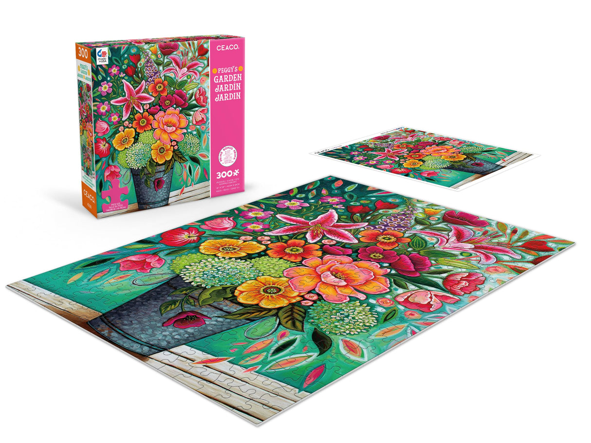 Ceaco - Peggy's Garden - Florenza - 300 Oversized Piece Jigsaw Puzzle Ceaco