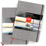 ARTEZA Watercolor Book, Pack of 2, 64 Pages Each, 8.3x11.7 Inches Watercolor Journal, 110lb/230gsm Water Color Book ARTEZA