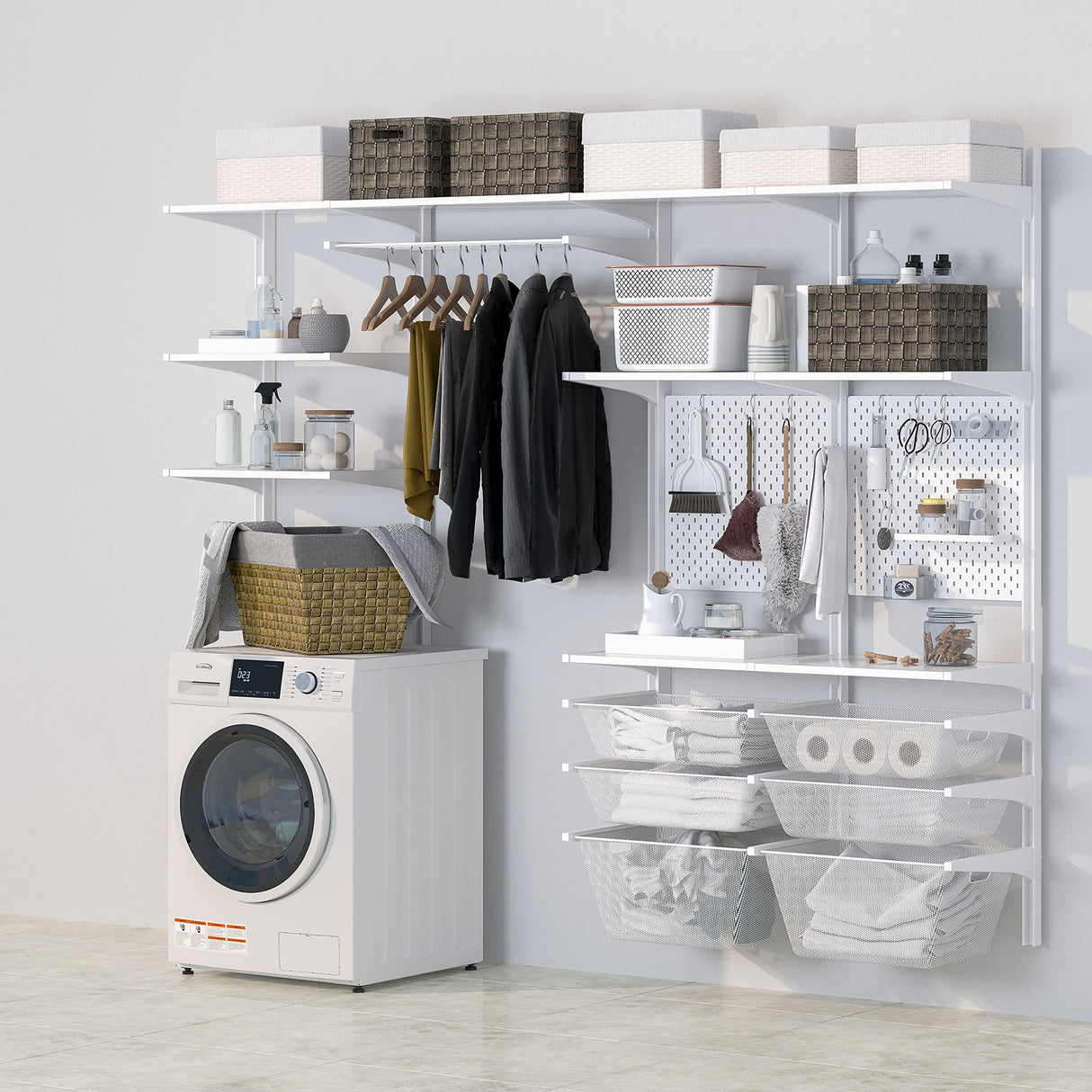 KoolMore 2-in-1 Front Load Washer and Dryer Combo, 2.7 Cu. Ft., for Apartment, Dorm, RV, 16 Wash and 4 Dry Cycles, Compact Space Saver [White] [120V] (FLC-3CWH) KoolMore