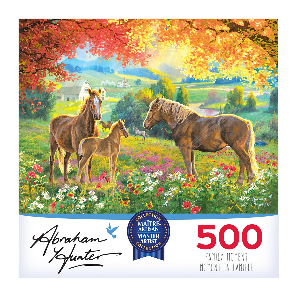 RoseArt - Abraham Hunter - Family Moment - 500 Piece Jigsaw Puzzle for Adults RoseArt