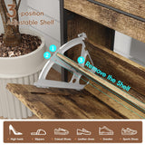 Maupvit Shoe Storage Cabinet with 2 Flip Drawers with Metal Legs，Adjustable Shelves，Entryway Hidden Shoe Storage，Shoe Organizer for Entryway (Brown) Maupvit