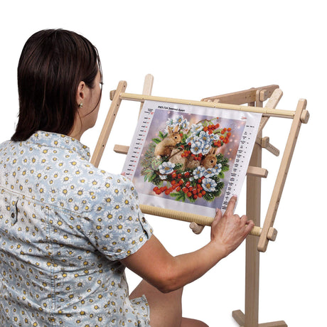 Needlework Floor-Standing Type Stand Made of Natural Organic Beech Wood Tapestry Cross Stitch Embroidery Frame Holder AllAboutEmbroideryUA