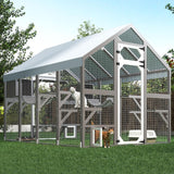 Extra Large Catio Outdoor Cat Enclosure Waterproof, Walk-in Outdoor Pet House for Multiple Cats, Catio Cat Run Cage with Bridges, Weatherproof Full Cover, 8 Platforms, 2 Resting Box Magazoopet