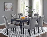 Roundhill Furniture Leviton Urban Style Counter Height Dining Set: Table and 6 Chairs, Grey Roundhill Furniture