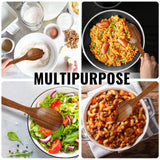 Zulay Kitchen Premium Large Teak Wooden Spoon For Cooking - Durable Wooden Cooking Utensil, Perfect Wooden Kitchen Utensil Set Addition, Smooth Finish Natural Teak Spoon, Non-Stick Wooden Spoon Zulay Kitchen