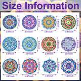 Zonon 12 Pcs Refrigerator Diamond Painting Magnets Easy Diamond Art Painting Magnetic Stickers Kits Fridge Magnets for Adults DIY Home Decors(Classic Mandala) Zonon