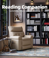 GarveeHome Electric Swivel Massage Chair, Power Rocking Recliner with Vibration and Heating, Overstuffed PU Leather Single Sofa with USB Port and Storage, Glider for Living Room Nursery GarveeHome