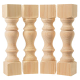 CAROLINA LEG CO. Pine Monastery Chunky Bench Legs - Set of 4 - Coffee Table Legs - Dimensions: 3.5" x 16" CAROLINA LEG CO.
