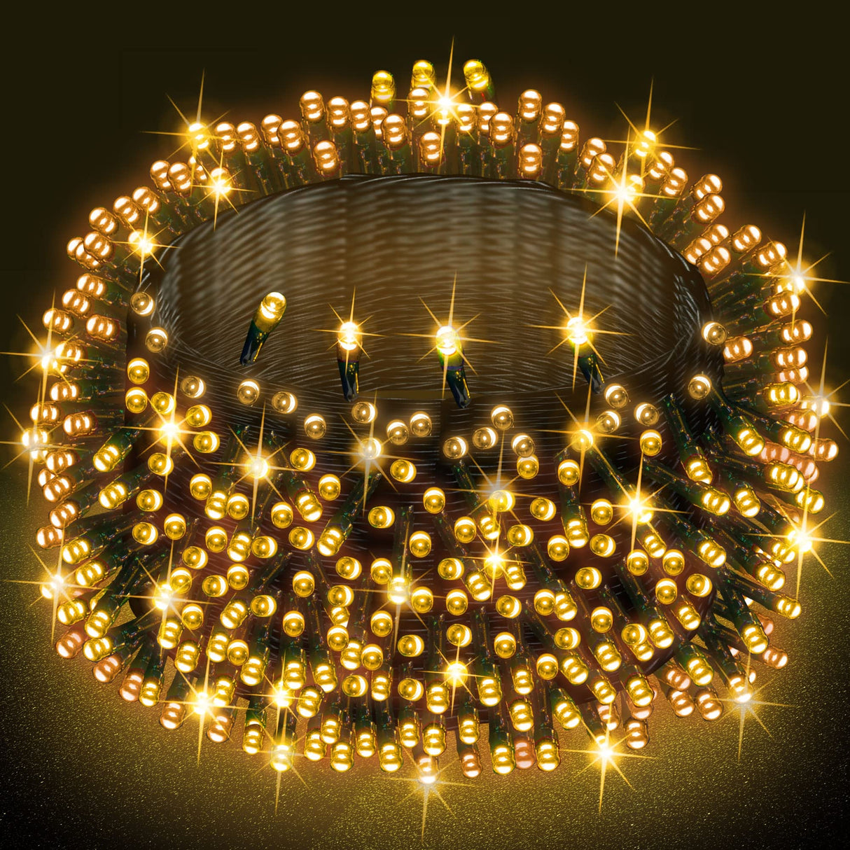 Dazzle Bright Warm White Christmas String Lights, 82ft 1000 LED Waterproof Green Wire Fairy Lights with 8 Modes, Outdoor Lights for Xmas Tree Holiday Wedding Party Christmas Decorations Dazzle Bright