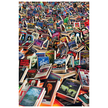 Horror VHS Cemetery 1000-Piece Jigsaw Puzzle, Brain Teaser for Kids and Adults | 28 x 20 Inches Toynk