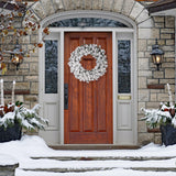 Vickerman 36" Flocked Snow Ridge Artificial Christmas Wreath, Unlit - Faux Snowy Christmas Wreath - Indoor Seasonal Home Wall Decor Vickerman