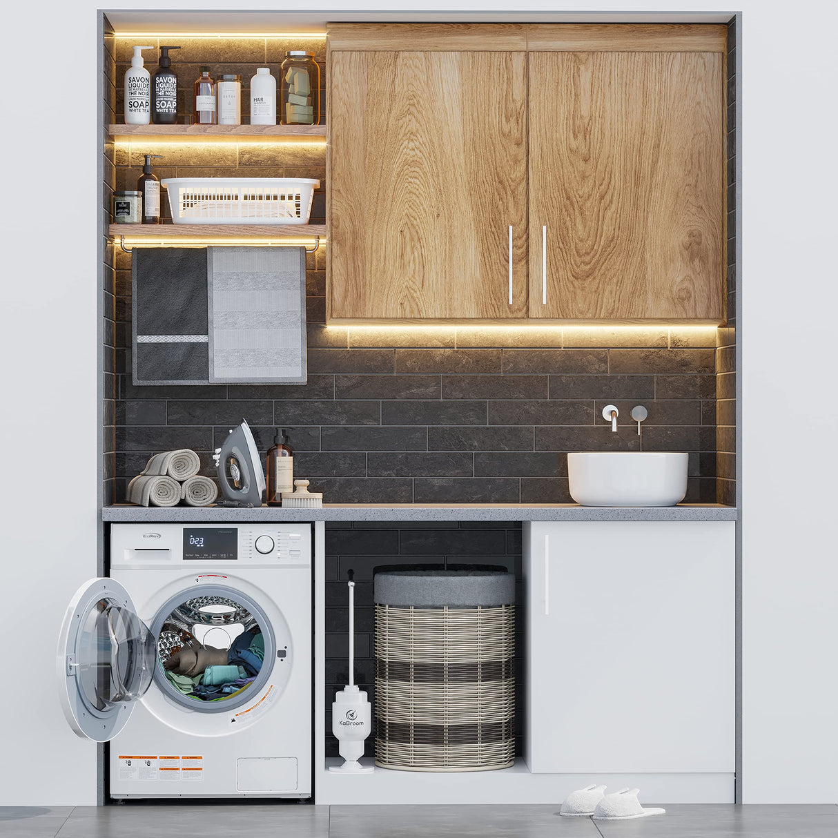 KoolMore 2-in-1 Front Load Washer and Dryer Combo, 2.7 Cu. Ft., for Apartment, Dorm, RV, 16 Wash and 4 Dry Cycles, Compact Space Saver [White] [120V] (FLC-3CWH) KoolMore