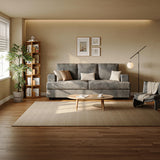 Comkei 89" 3 Seater Couches for Living Room Sofas Comfy Sectional Couch with 24" Deep Seat Loveseat Sofa for Small Apartment, Grey Comkei