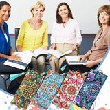 Zonon 8 Pcs Diamond Painting Bookmarks 5D Floral Art Painting Bookmarks PU Leather DIY Mandala Style Study Supplies with Tassels for Adults Gift Crafts Zonon