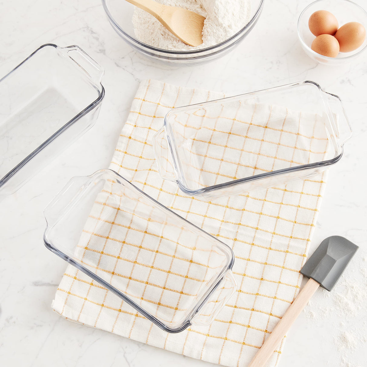 Anchor Hocking Glass Bread Pan, 1.5 Quart Loaf Pan, Set of 3 Anchor Hocking