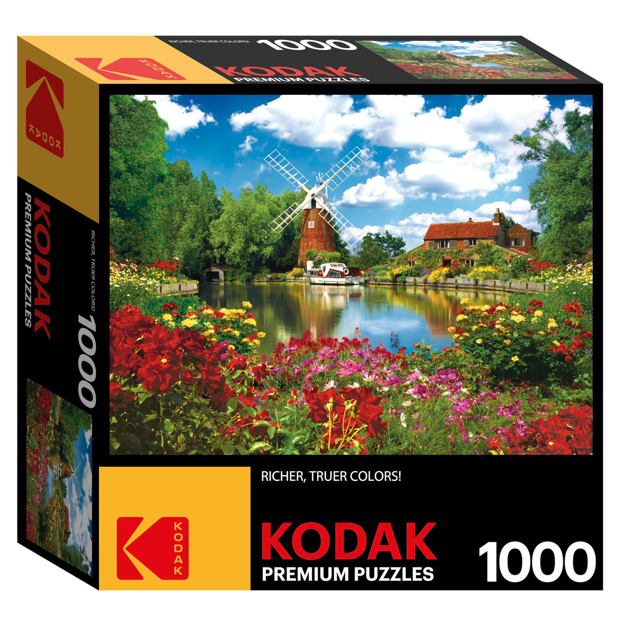RoseArt - Kodak Premium - Hunsett Mill and The River Ant, Norfolk, England - 1000 Piece Jigsaw Puzzle for Adults RoseArt