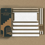 Bme Vivian 14 Inch Deluxe Bed Frame with Headboard, Rustic & Scandinavian Style with Solid Acacia Wood, No Box Spring Needed, 12 Strong Wood Slat Support, Easy Assembly, King, Rustic White Bme