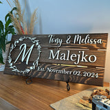 Personalized Wooden Monogram Family Sign with Couples Names, Custom Name Sign, Unique Wedding Gift for Couples, Rustic Established Date Plaque, Anniversary Gifts for Wife or Husband Gifts aydan's unique finds