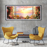 SKRYUIE 5D Large Diamond Painting Kits Landscape - DIY Diamond Art Kits for Adults Flower, Full Round Drill - Crystal Embroidery Cross Stitch - Craft for Wall & Office Decor - 12x30 inch / 30x80 cm C6 SKRYUIE