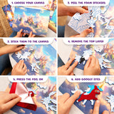 Foiltastic Art & Craft Set for Kids – Fun Mess-Free Kit with Fairy-Tale Foam Stickers & Foil Sheets, Creative Game for Girls & Boys Ages 4, 5, 6, 7, 8, 9 with Unicorns, Princesses, Pirates, Mermaids Clever Fox Play