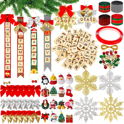 MGparty 284 Pieces Christmas Ornaments DIY Christmas Tree Ornaments Xmas Arts and Crafts Decorations Supplies for Kids Adults
