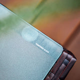 Nestl Wicker Patio Furniture - 4 Piece Set with 2 Chairs, Loveseat, Glass Top Coffee Table, Outdoor Furniture for Backyard, Pool or Porch (Brown/Beige) Nestl