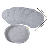 ART pinecone Placemats Set of 6 Oval – Woven Boho Farmhouse Table Mats for Dining Table for 6, Kitchen Decor, Washable and Handmade Rustic Table Accessories (Oval, Gray Mixed) ART pinecone
