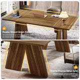 Tribesigns 6 ft Conference Table, 70.9 L x 35.4 W x 29.5 H Inches Meeting Table with Solid Wood Legs, Wood Training Table Boardroom Desk for Office Meeting Conference Room Tribesigns