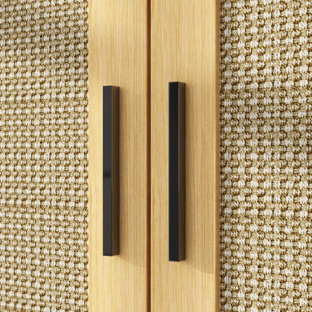 DAWNSPACES Large Cat litter Box Enclosure, 2 In 1 Hidden Cat Washroom Furniture with Sisal Covered Doors, 2 Layers Wooden Cat Cabinet with Adjustable Shelf, Side Table TV Stand for Living Room,Natural DAWNSPACES