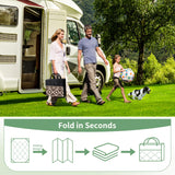 GENIMO Outdoor Rug Waterproof for Patio Decor, 6'x9' Foldable Reversible Plastic Straw Carpet for Travel Trailers, Outside Area Mat for Rv, Deck, Picnic, Porch, Camper, Balcony, Beach, Coffee & Beige GENIMO