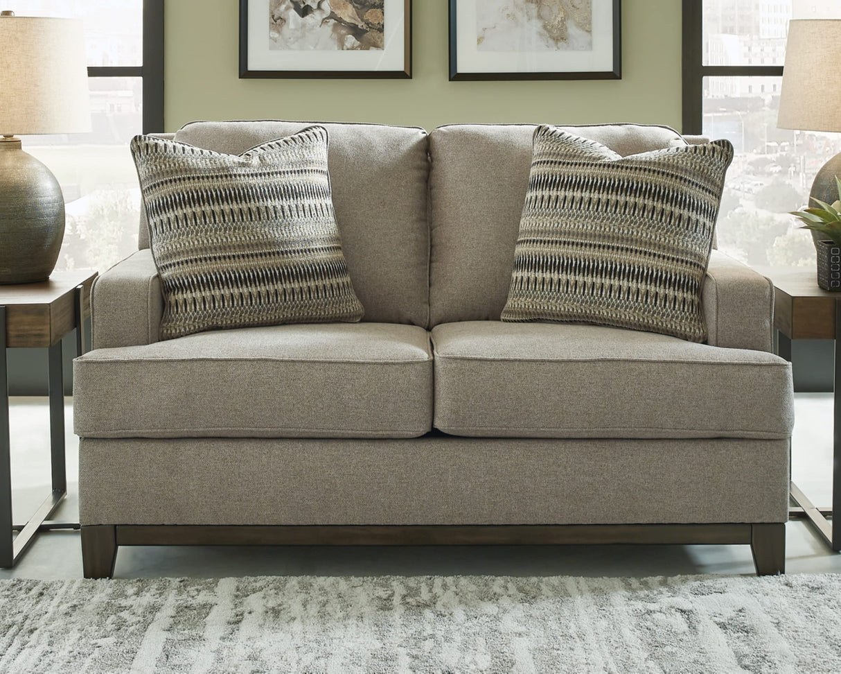 Signature Design by Ashley Kaywood Modern Loveseat with Accent Pillows, Gray Signature Design by Ashley