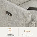 CHITA Electronic Power Recliner Chair Swivel Glider, FSC Certified Modern Nursery Rocking Chair with USB and Type-C Ports, Light Grey CHITA