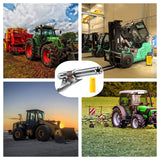 OKYOUK World's Smallest Grease Gun Coupler (Only 0.53 ") with Cleaning Tool, High Pressure Quick Release Grease Tips,Fit All 1/8" NPT Manual/Electric Grease Gun, for Greasing Locks onto Zerk Fittings OKYOUK