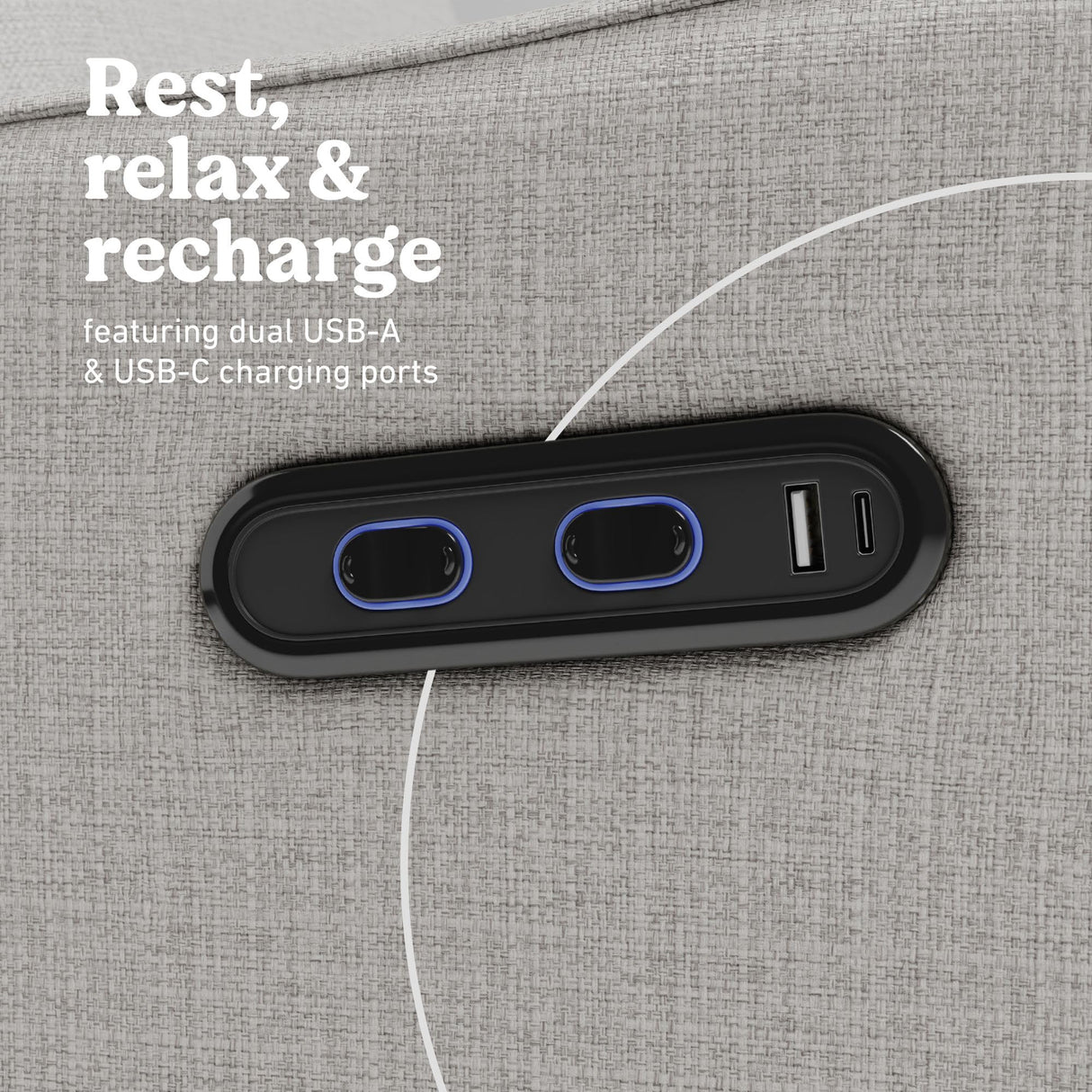 Graco Teddi Power Recliner Swivel Glider (Steel Basketweave) – Electronic Power Recline, USB-A & USB-C Charger, Premium Cushioning & Comfort Graco