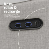 Graco Teddi Power Recliner Swivel Glider (Steel Basketweave) – Electronic Power Recline, USB-A & USB-C Charger, Premium Cushioning & Comfort Graco