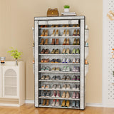 OYREL Shoe Rack 10Tier Large Capacity 50-56Pairs Beautiful Tall Shoe Shelf Free Standing Storage Cabinet Entryway Closet OYREL