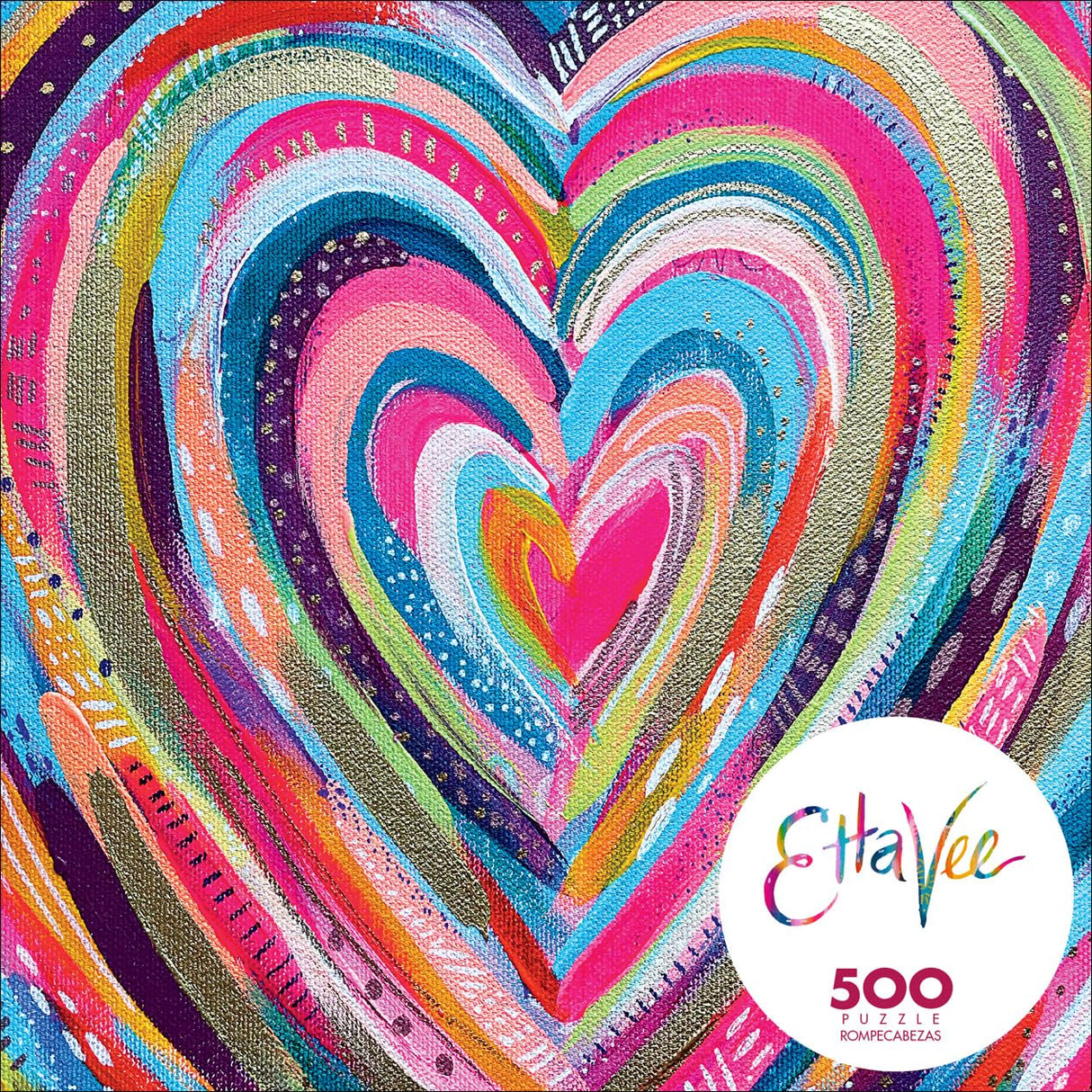 Buffalo Games - Ettavee - Bright Heart - 500 Piece Jigsaw Puzzle for Adults -Challenging Puzzle Perfect for Game Nights - Finished Size is 21.25 x 15.00 Buffalo Games