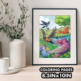 Crayola Bird Coloring Book (40pgs), Adult Coloring Pages, 8.5 x 10, Stress Relieving Coloring, Mindfulness Activity for Adults Crayola