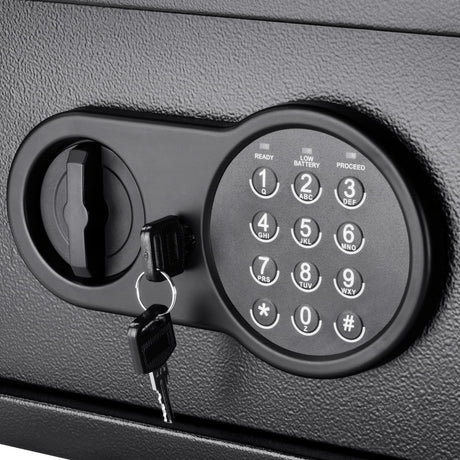 Barska Digital Keypad Home & Office Steel Security Safe Lock Box with Deadbolts - 0.36 Cu Ft Compact BARSKA